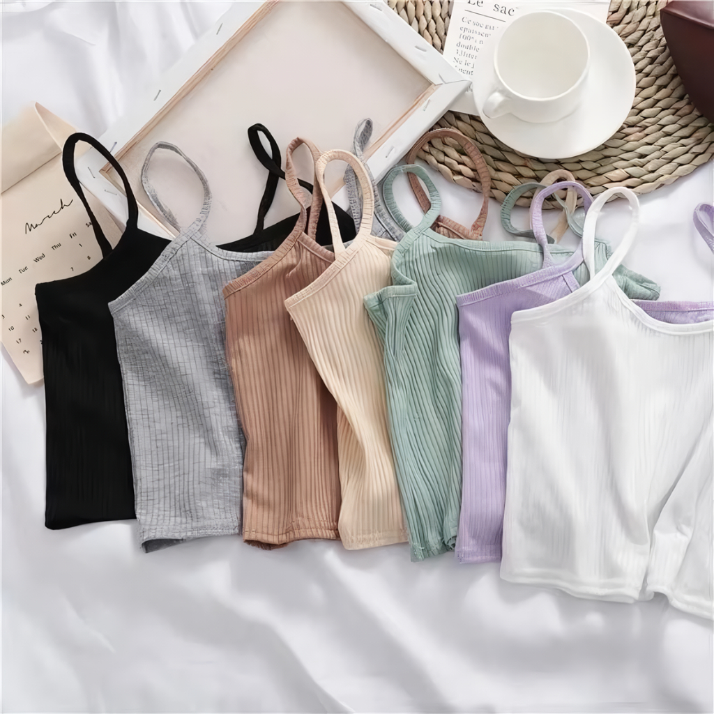 Sakura Glory - TANKTOP DAKOTA RIB KNIT PREMIUM UKURAN ALLSIZE FIT TO L / ATASAN / BLOUSE / WANITA / 