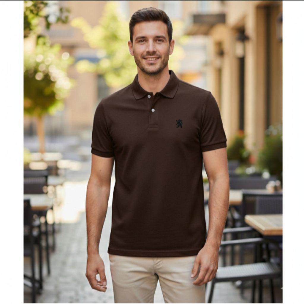polo Giordano lengan pendek/kaos kerah Giordano pria polos lengan pendek