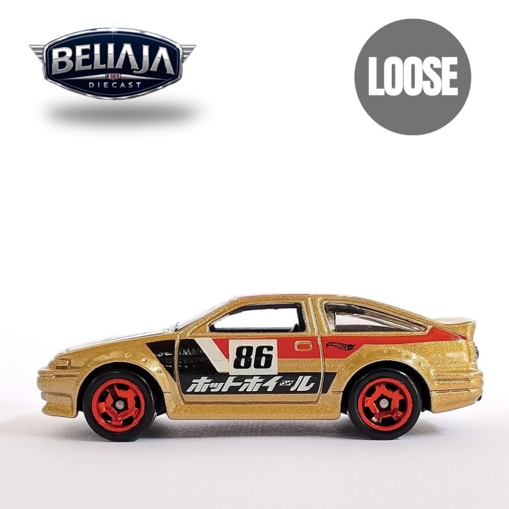 HOT WHEELS TOYOTA AE86 COROLLA GOLD JDM LOOSE