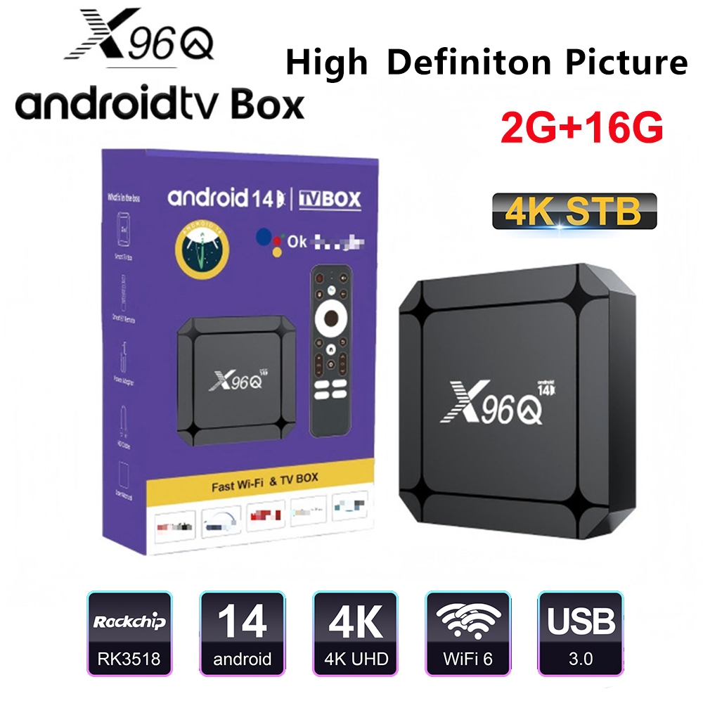 X96Q PRO  TV BOX Android14 Smart  4K Smart TV BOX Set Top Box Tv Digital