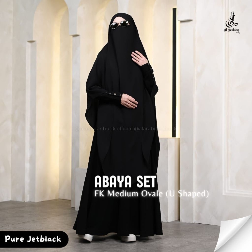 DOUBLE BLACK ABAYA Gamis JETBLACK • Al Arabian Butik #dhiyasyari #arabianbutik