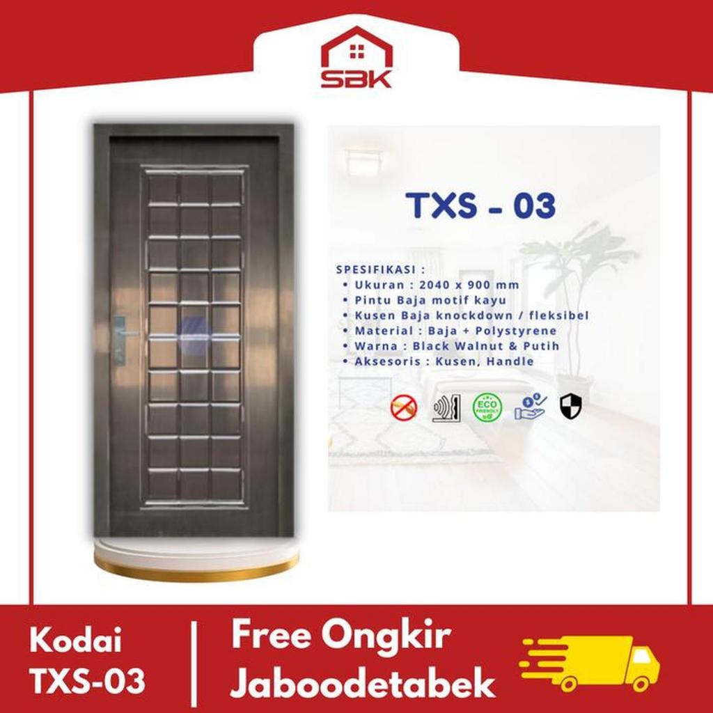 Pintu Rumah Utama Baja TXS 03 Kodai | Pintu Kamar KODAI
