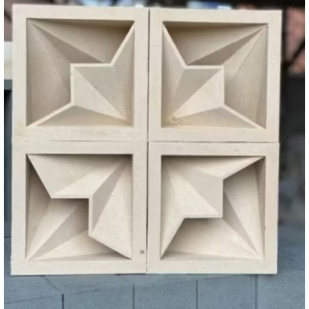 loster beton motip bunga