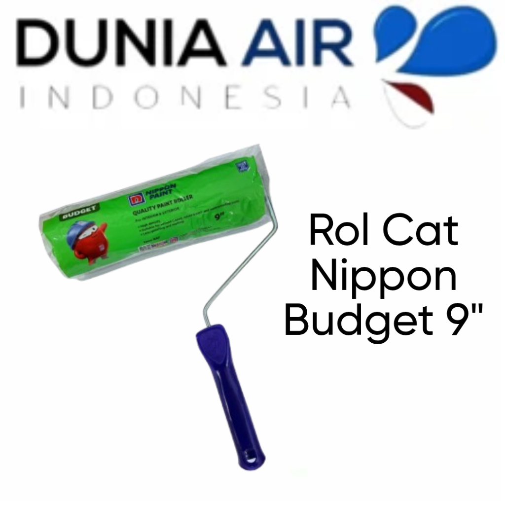 NIPPON PAINT ROL CAT BUDGET 9 INCH ROLLER CAT TEMBOK 13MM NIPPON PAINT KUAS ROLL BUSA NIPPON PAINT