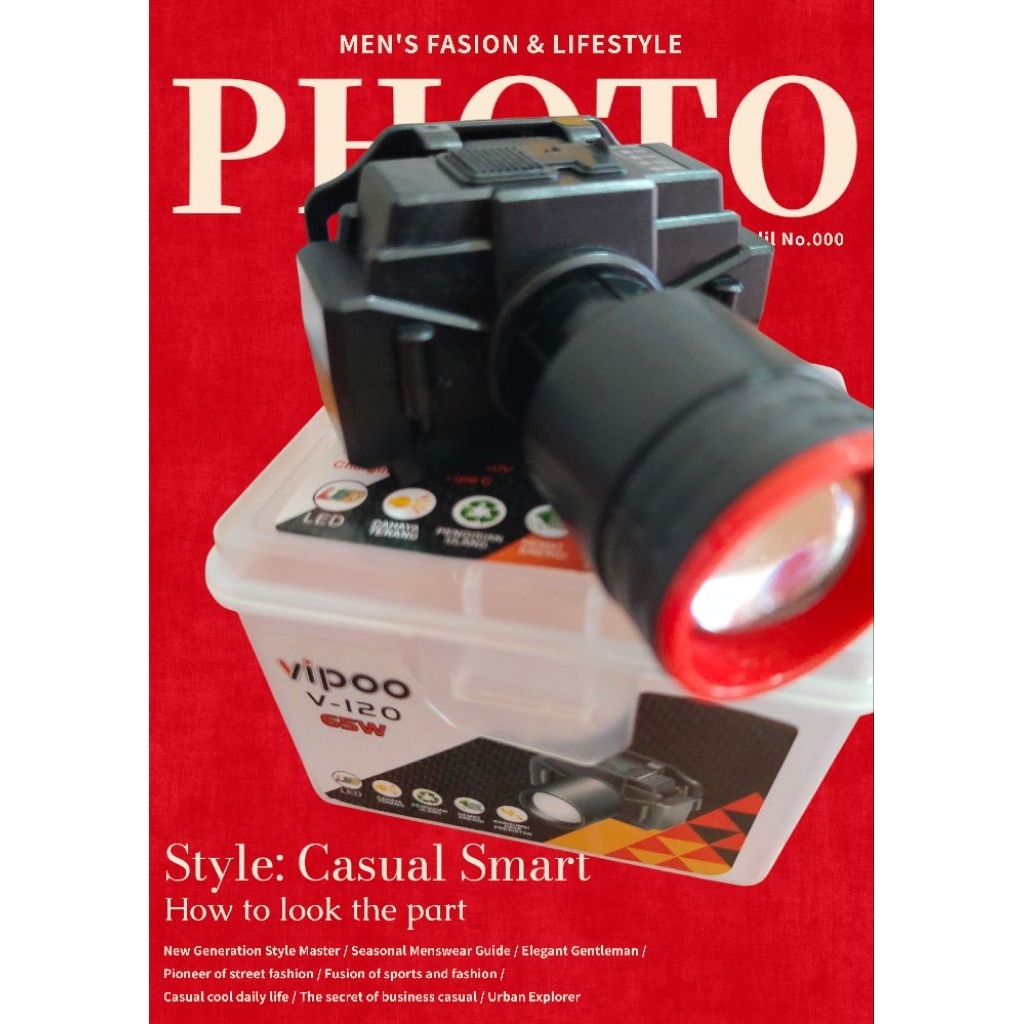 senter Kepala Vipoo Zoom 65 watt