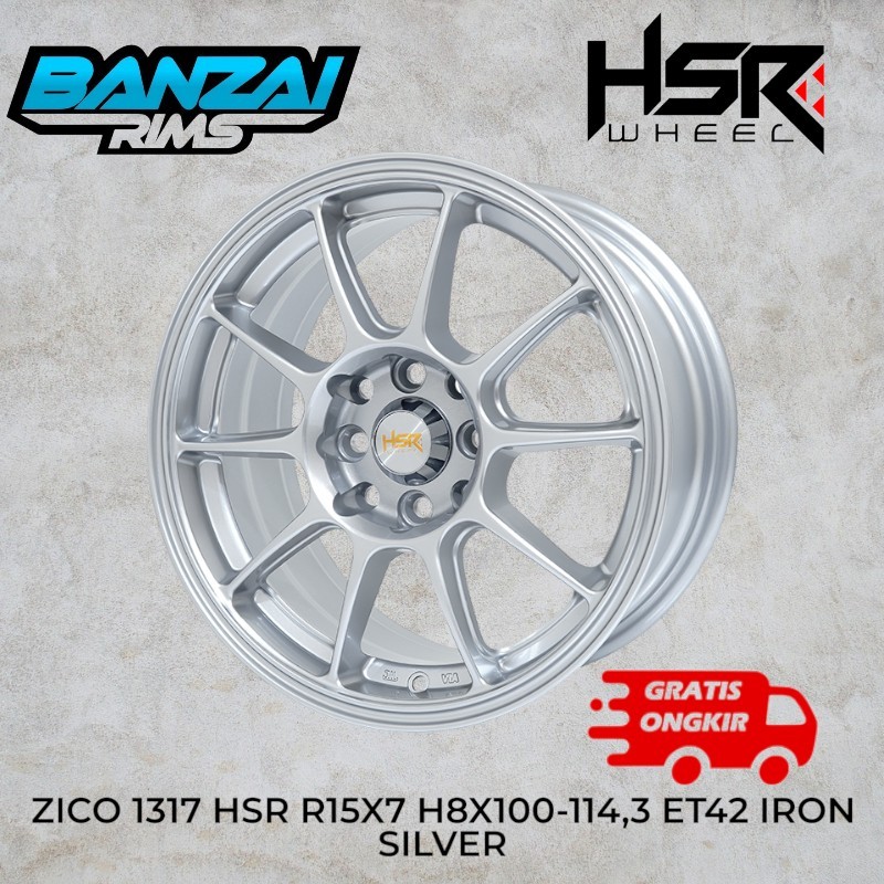Velg Mobil Racing R16 HSR Zico Gratis Ongkir / velg mobil ring 16 lebar 7 et 42 tipe hsr zico r16