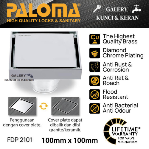 PALOMA FDP 2101 Floor Drain Strainer Saringan Got Kamar Mandi Anti Bau