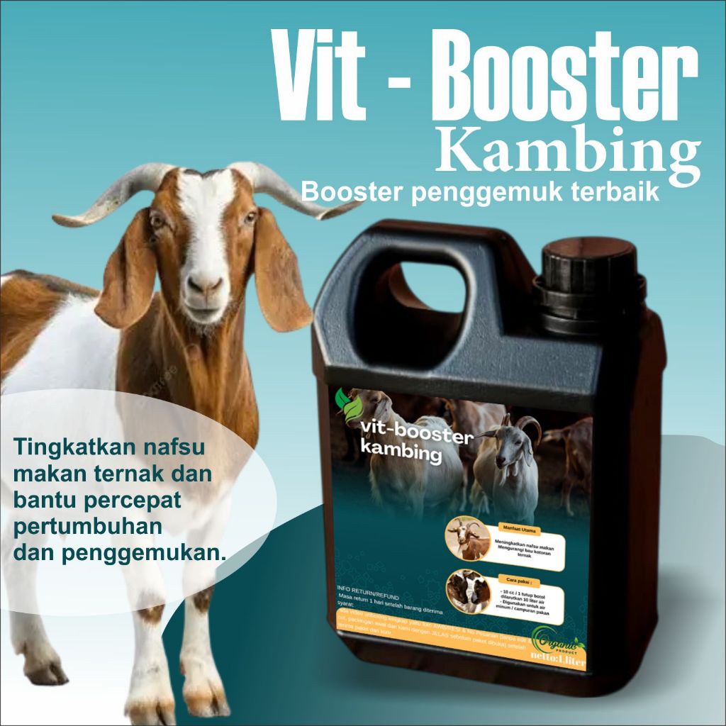 Vitamin Ternak Kambing Obat Penggemuk kambing/domba1 liter, vitamin untuk anakan kambing etawa, kamb