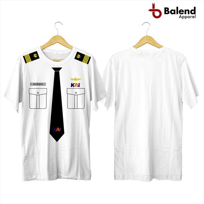 Kaos Tshirt Baju Murah Combed 30S Distro SERAGAM MASINIS KERETA API Lokomotif kai bumn sablon bordir