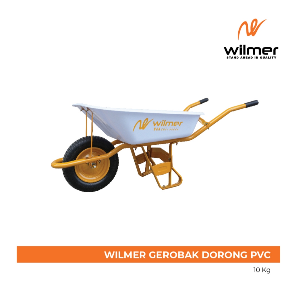 Wilmer Gerobak Sorong PP - Gerobak Dorong Pasir - Gerobak Dorong Bak PVC 10.5Kg