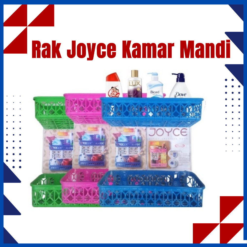 Rak kamar mandi serbaguna Joyce Rak Dinding Plastik 2 Susun