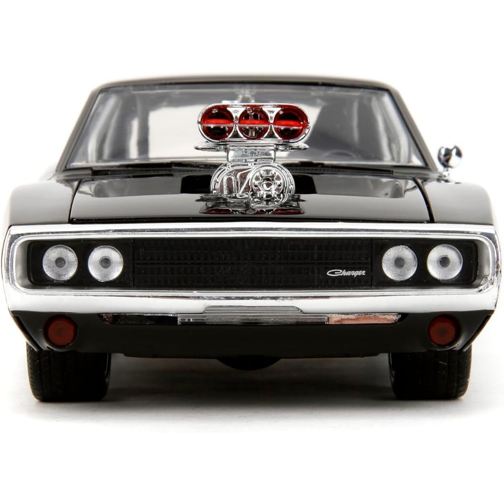 EKSLUSIF JADA FAST & FURIOUS 1:24 DOM'S DODGE CHARGER DIE-CAST CAR & 2.75" DOMINIC TORETTO FIGURE,