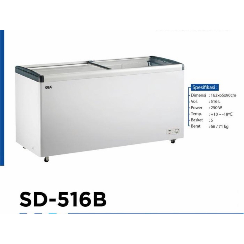GEA SD 516 B SLIDING DOOR FREEZER KULKAS BEKU