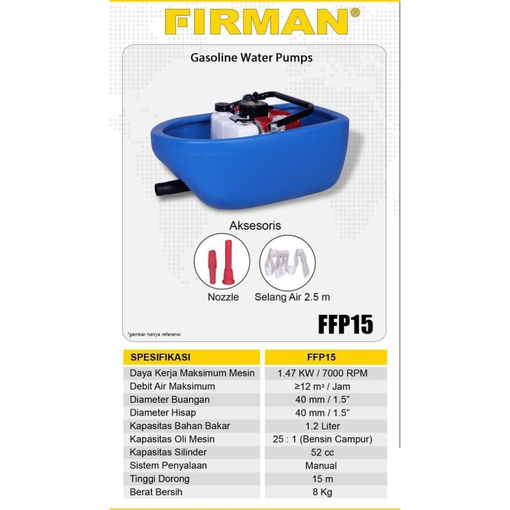 Pompa Air FFP15 Firman Floating Pump