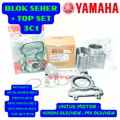 BLOK SEHER+TOP SET KODE-3C1/1PA ASLI ORIGINAL YGP VIXION LED 150 VIXION OLD MX NEW ORIGINAL 100% .