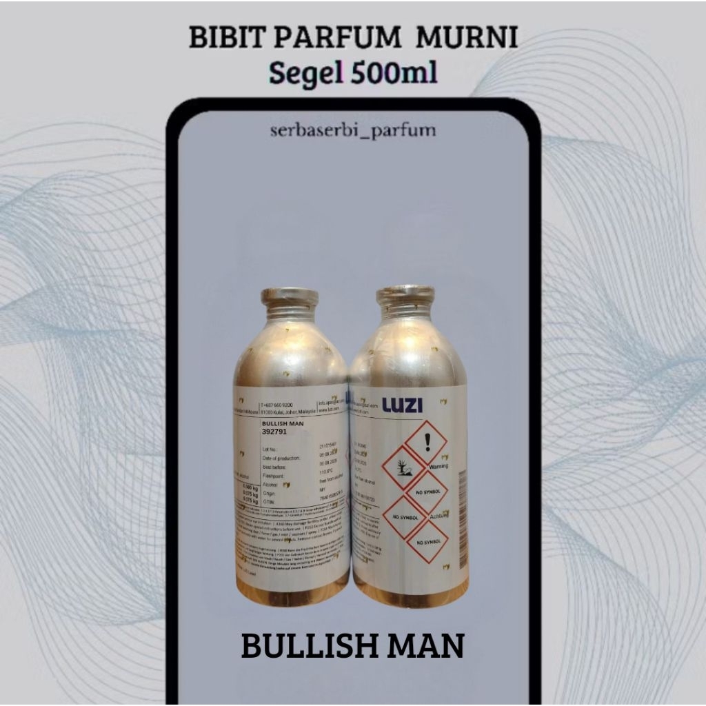 PARFUM BULLISH MEN INSPIRED BVLGARI MEN BY LUZI 500ML SEGEL