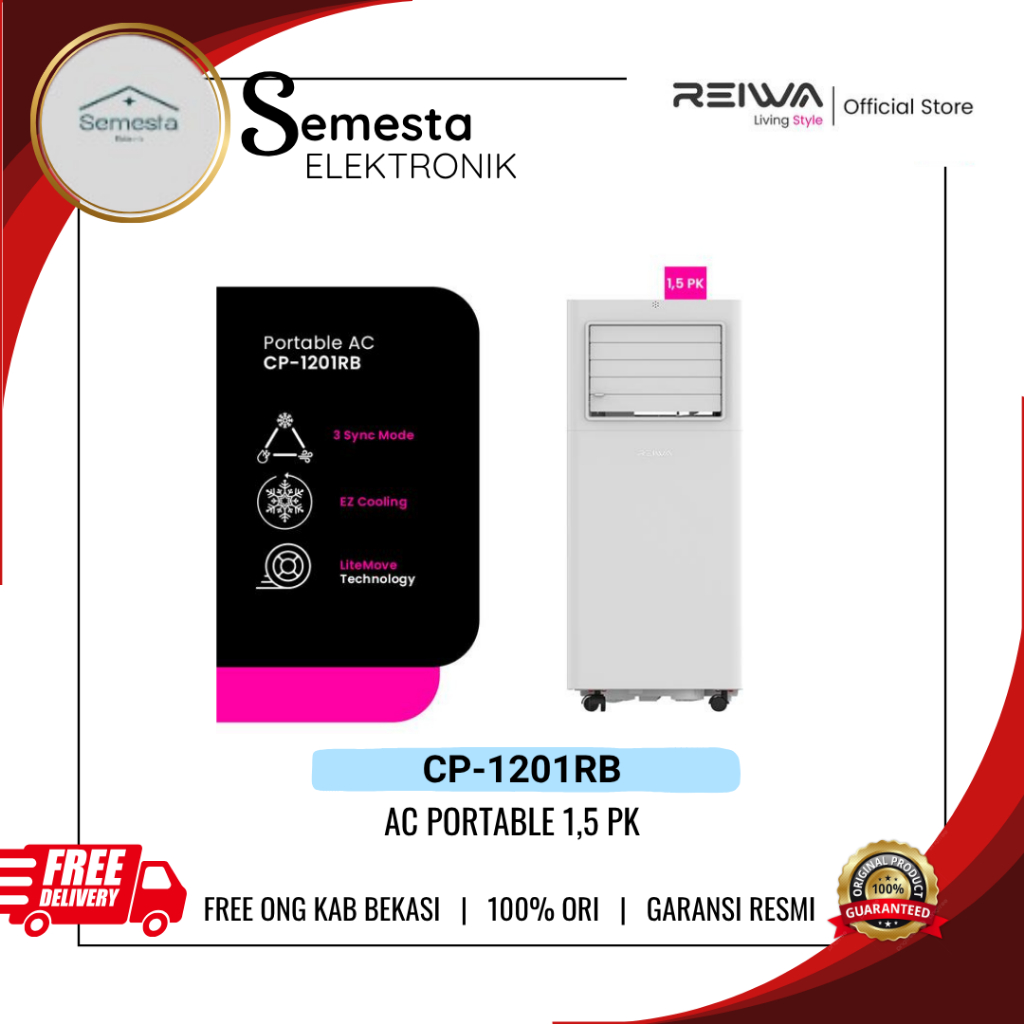 REIWA CP-1201RB AC PORTABLE CP 1201 RB (1.5 PK)