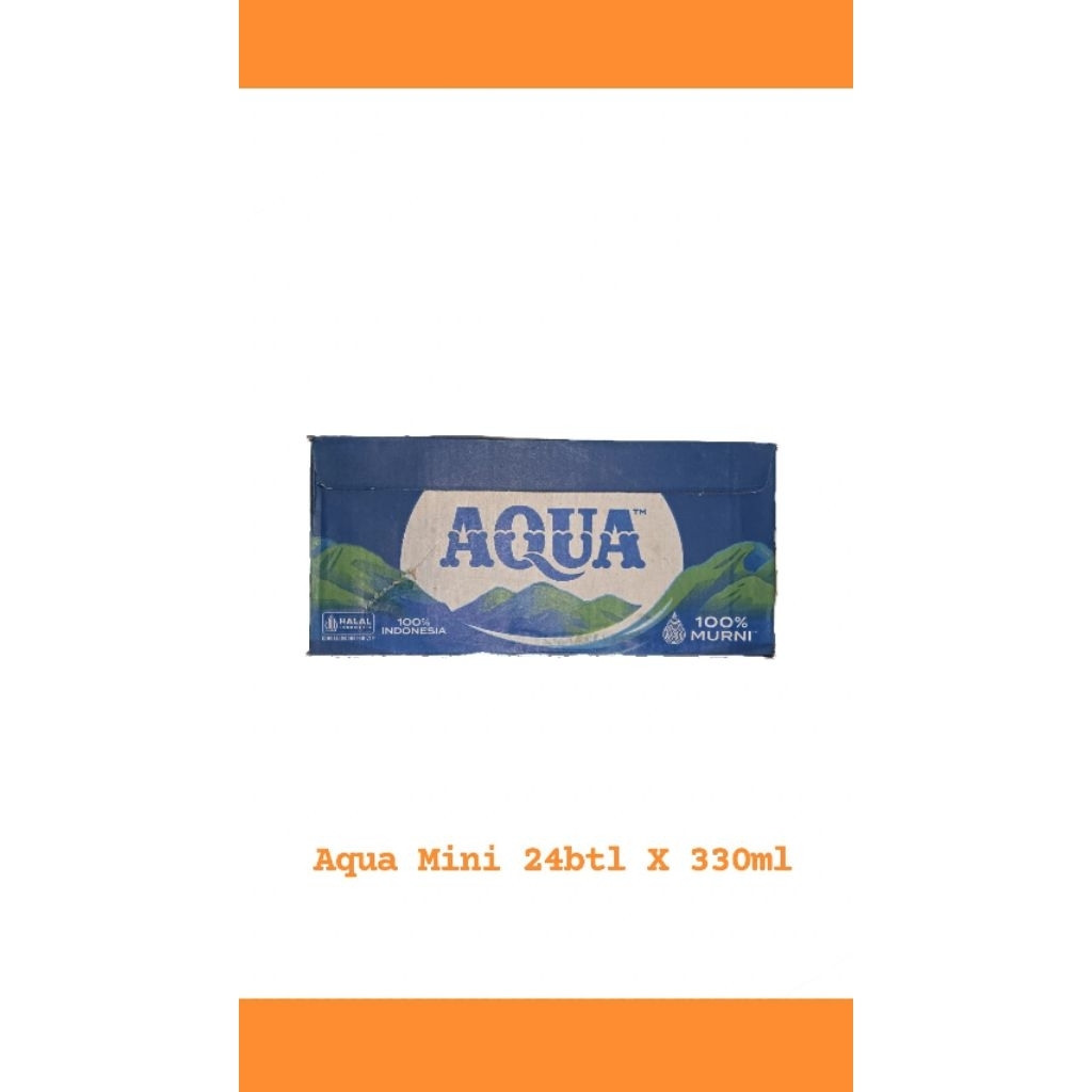 AQUA Botol Mini 330ml 1 dus