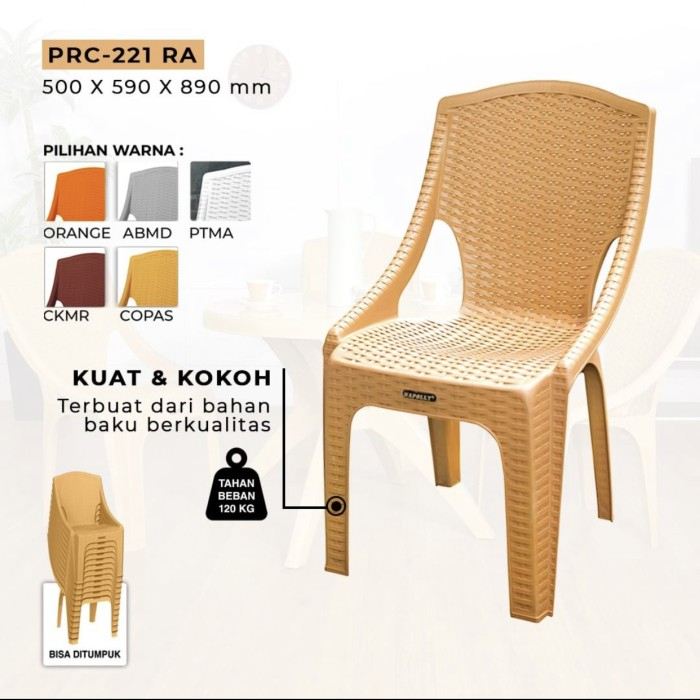 Napolly Kursi Plastik Tamu 221 Pangeran // Kursi Santai Rotan