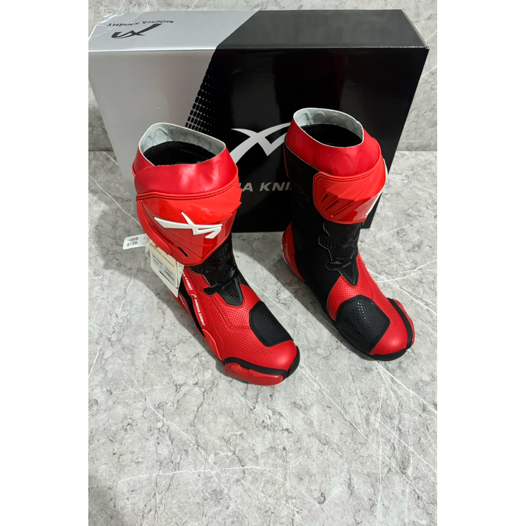 MOCHA KNIGHT SHOES RIDER SEPATU BALAP SEPATU RIDING RED MERAH 39 40 41 42 43 NEW