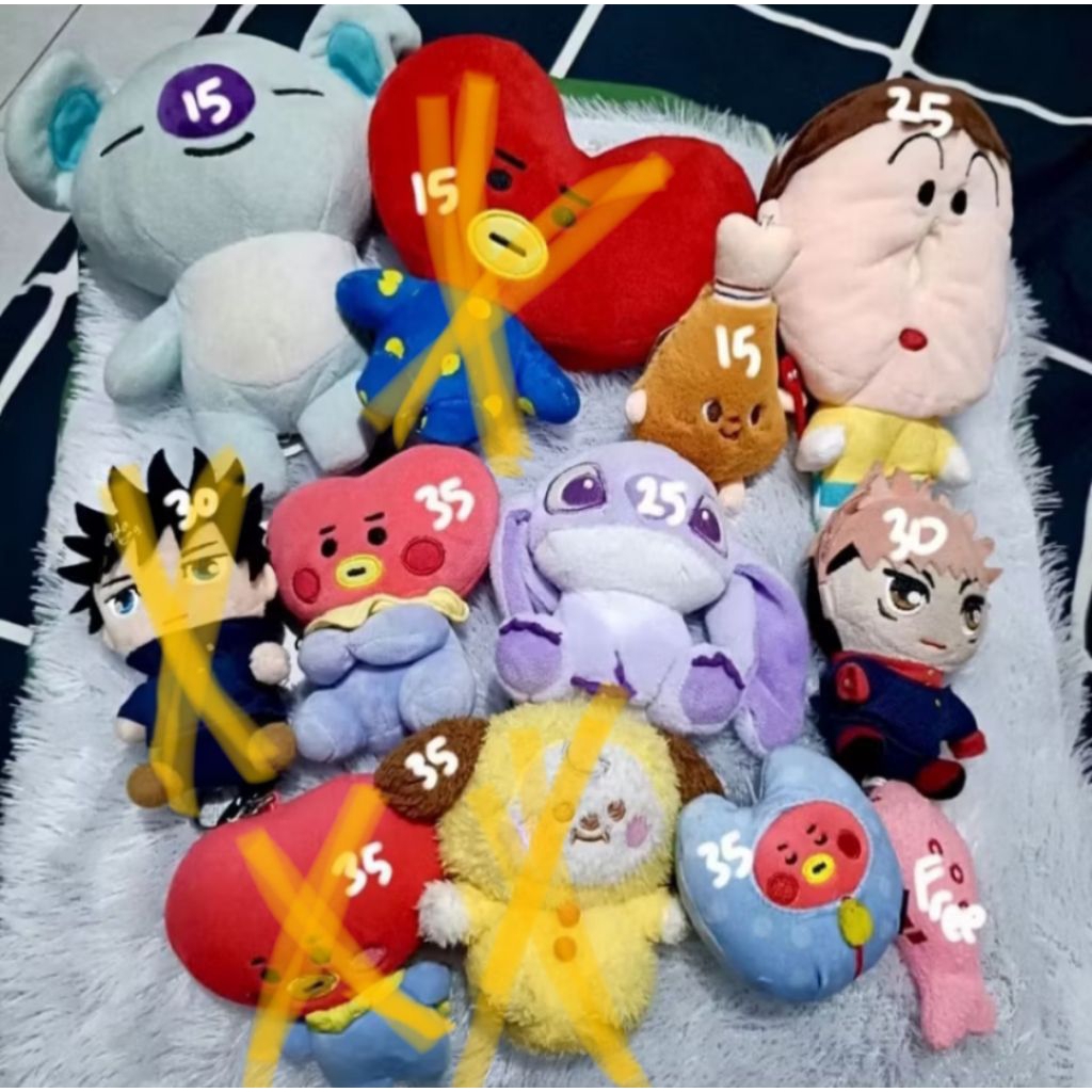 Doll Boneka Ganci Gantungan Kunci Lucu BT21 JJK Megumi Yuuji