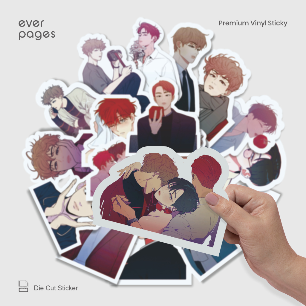 (25 pcs) Sticker Manhwa Love or Hate Waterproof - Buku, HP, Laptop, Tumblr