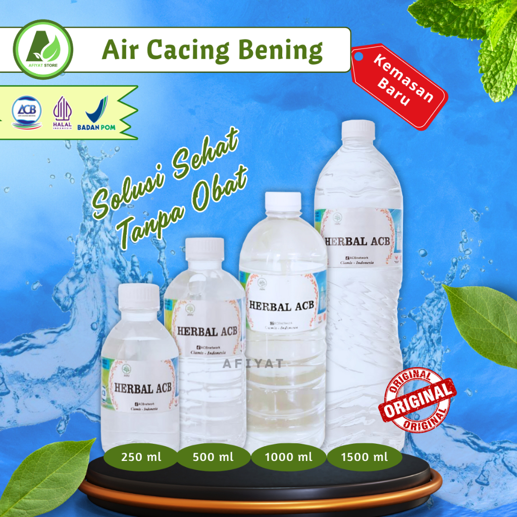 Air Cacing Bening ACB Minuman Kesehatan Alami Herbal Untuk Demam Tipes Diare dll
