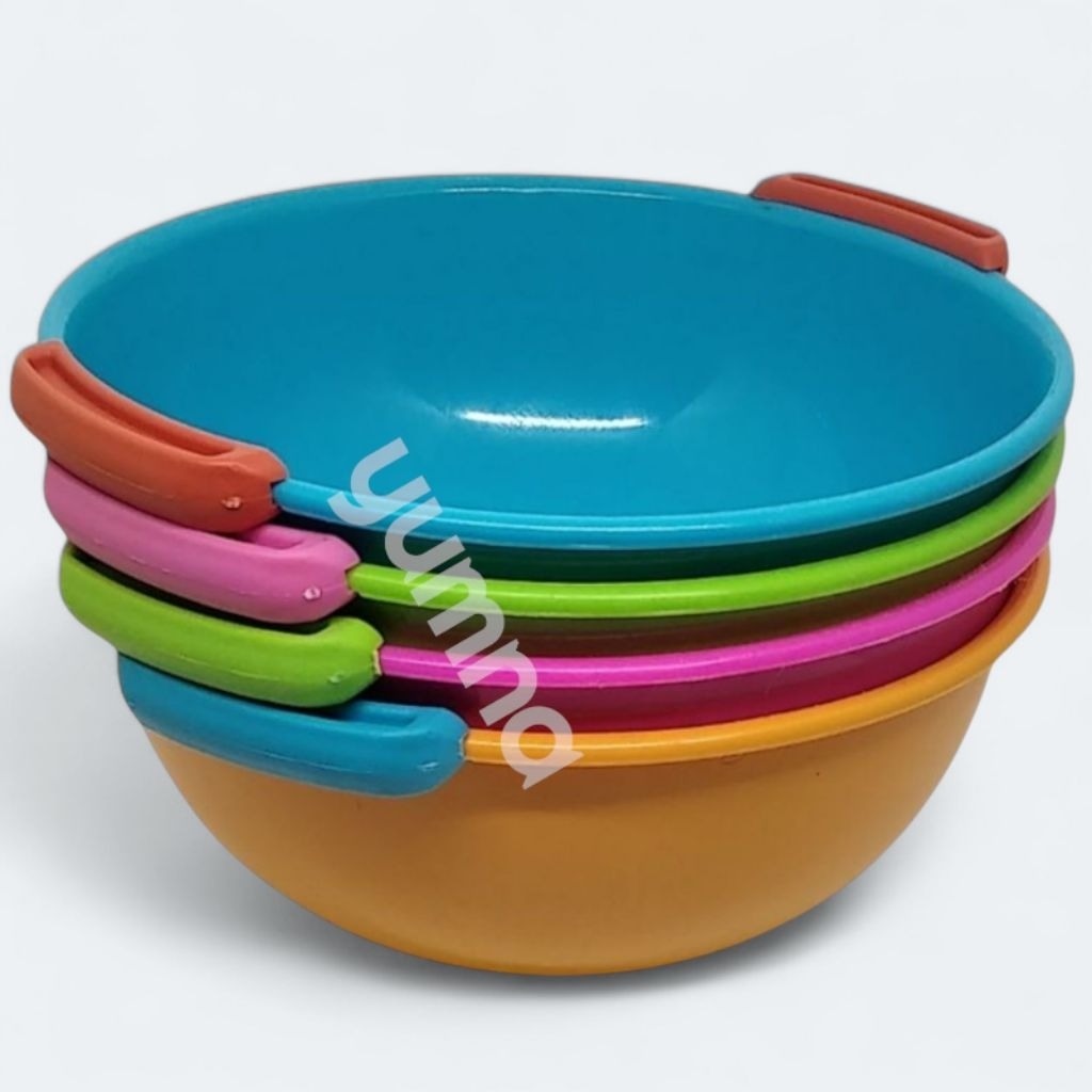 NEW Baskom plastik selina 4 pcs mangkuk sayur plastik tebal mangkok plastik besar wadah saji