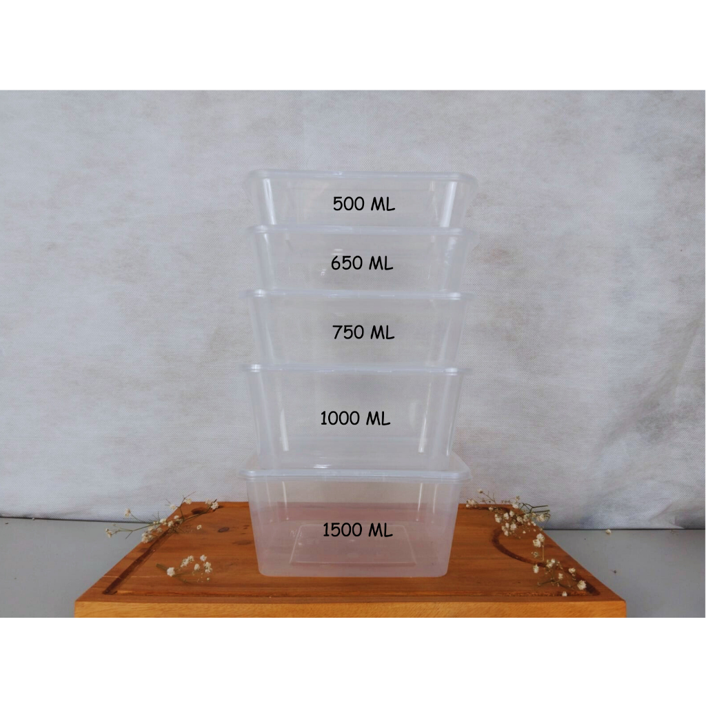 Thinwall kotak 1000 ml wadah makanan plastik/food container/tempat makanan plastik MURAH