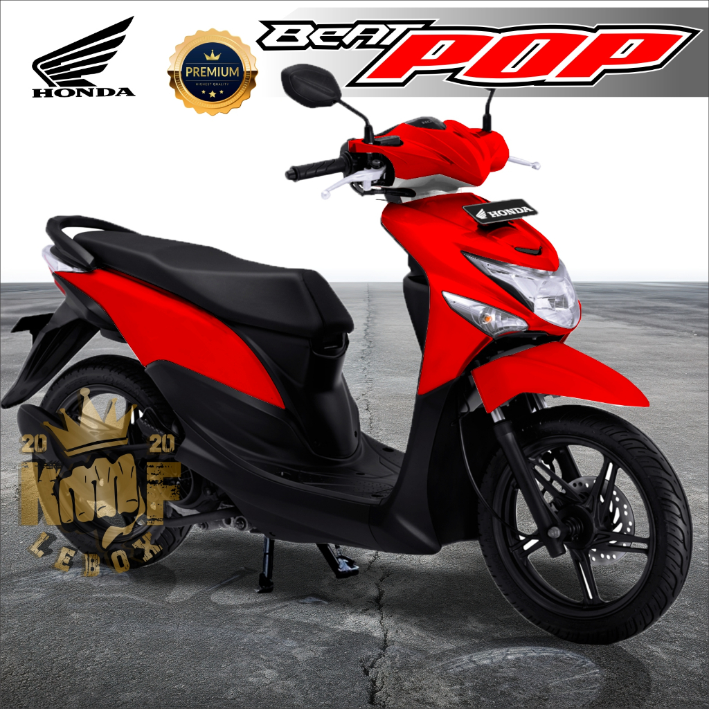 Bisa COD Decal Sticker Full Body Honda Beat Pop Motif Polos Simple KF3600 Desain Custom Dekal stiker