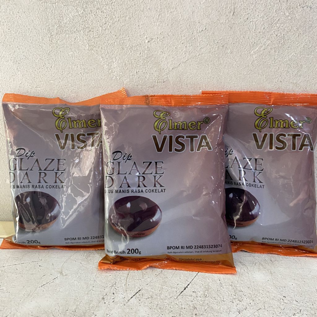 Elmer dip glaze DARK CHOCOLATE 200 gram | glaze donat | glaze elmer