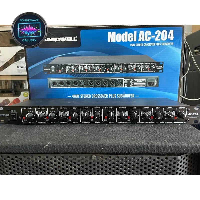 Crossover Aktif Hardwell AC204 Stereo 4 Way 2 Channel Plus Subwoofer Original |