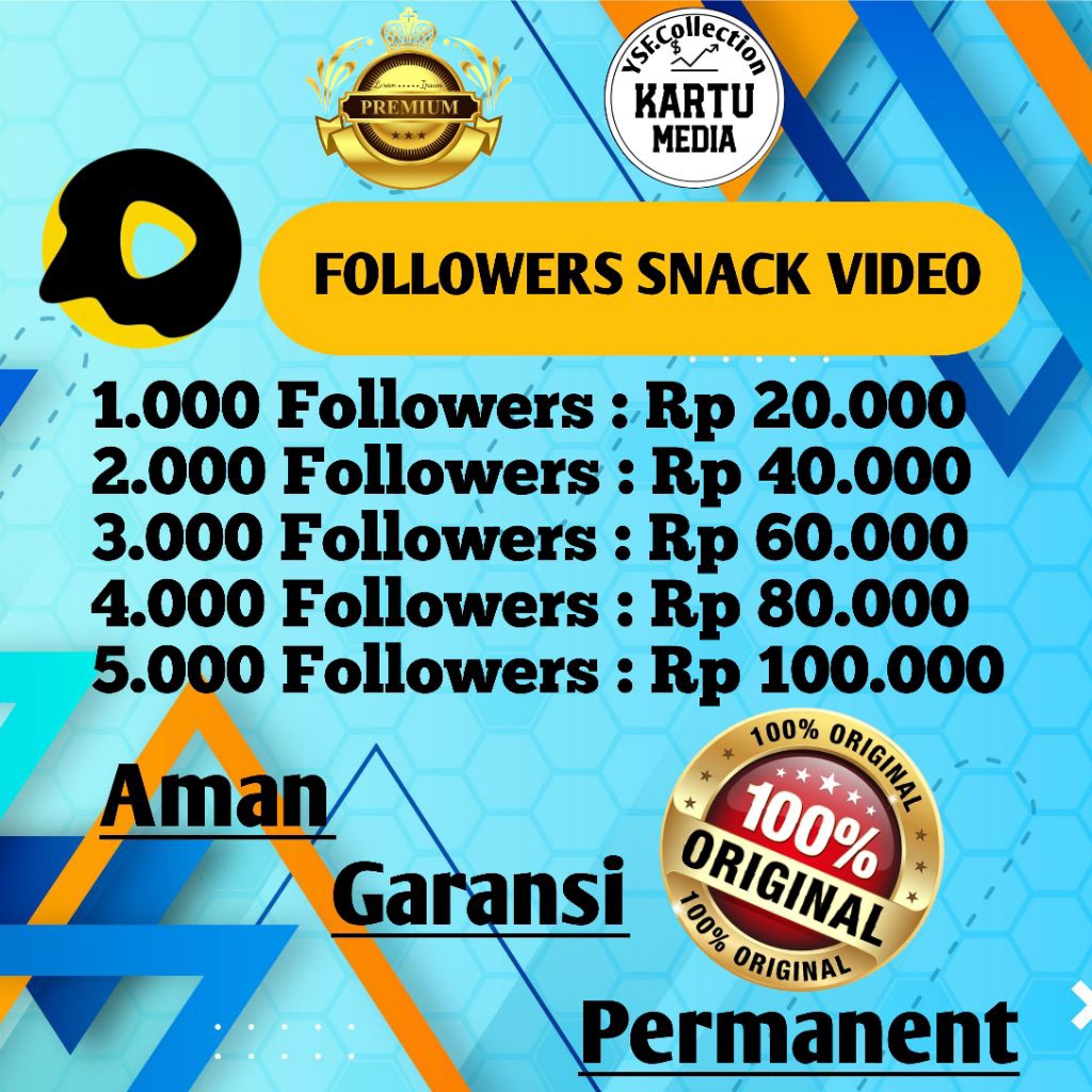 Followers / Pengikut Snack Video Bergaransi Termurah