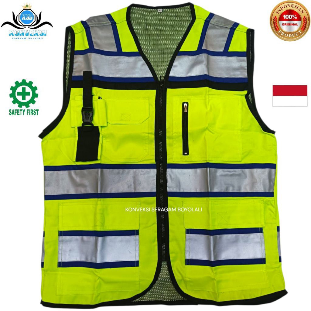 SAFETY VEST TERBARU REFLEKTOR 3M / ROMPI SAFETY  / ROMPI PROYEK