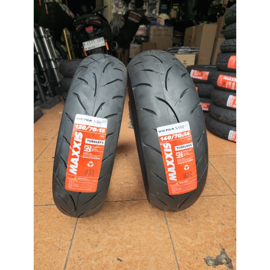 Ban xmax maxxis victra s98 120/70 R15 140/70 R14 soft compound terbaru ban FORZA