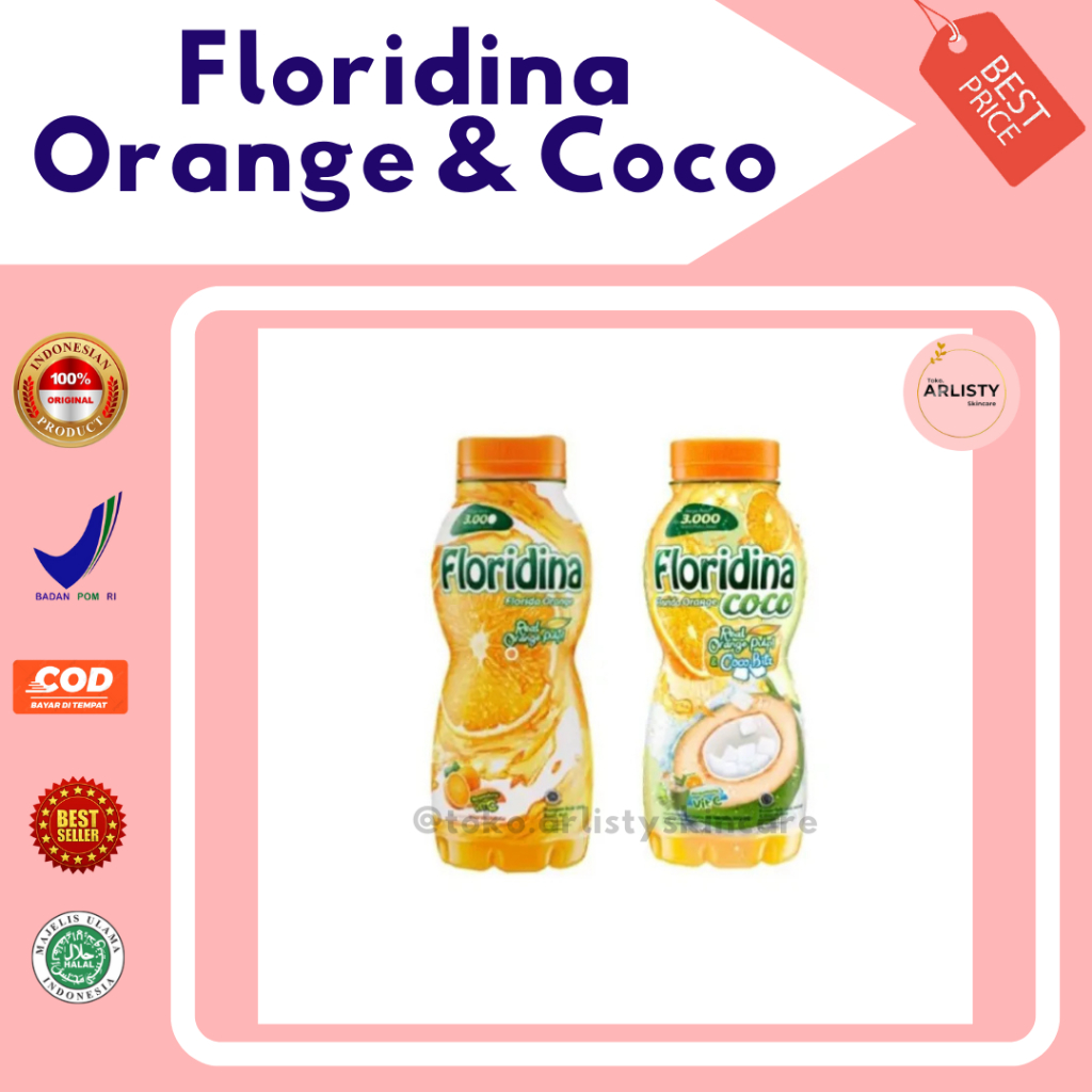 Floridina Orange & Coco Bitz 350ml 12 Pcs Fresh