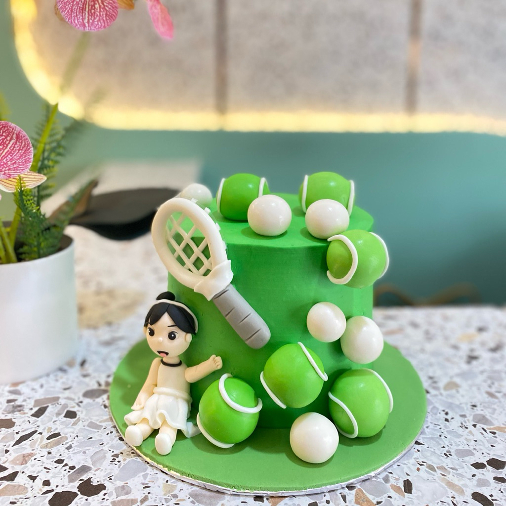 custom cake tema padel & golf