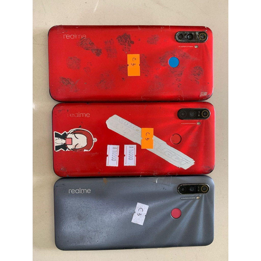Realme C3 mesin normal, minus LCD