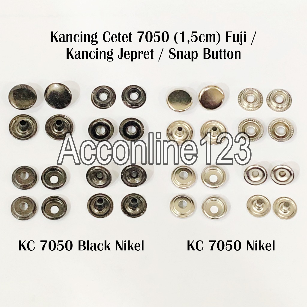 Kancing Cetet Besi 7050 (1,5cm) / Kancing Jepret / Snap Button