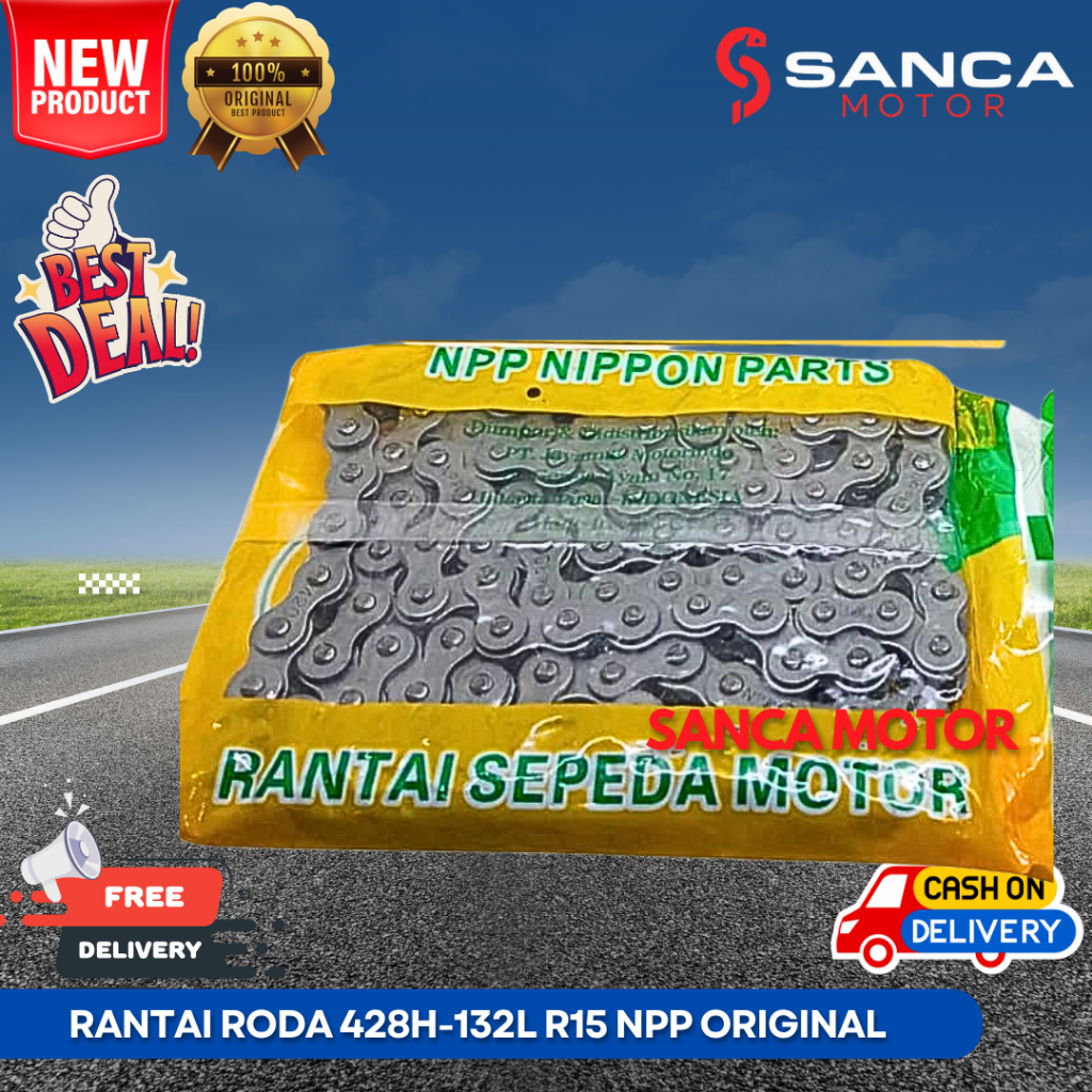 RANTAI RODA 428H-132L YAMAHA R15 ORIGINAL NPP PREMIUM