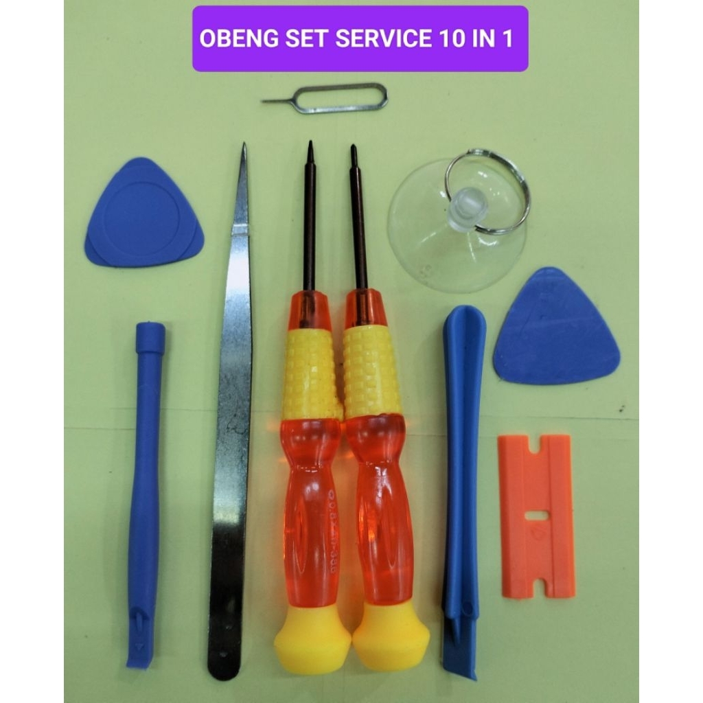 OBENG SET SERVICE HP 10 IN 1 ALAT BUKA HP
