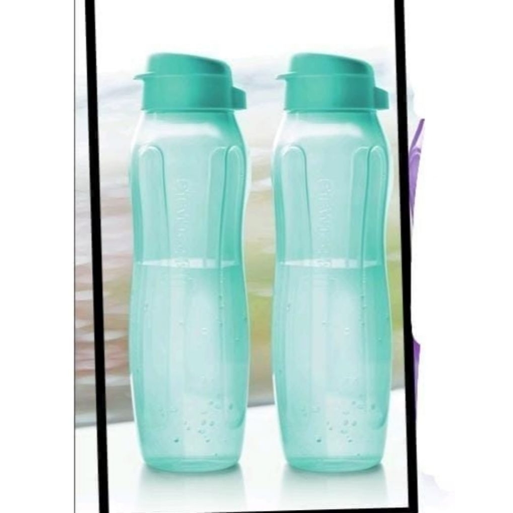 Tupperware eco bottle 1L slim fashion ecer 1pcs warna tosca