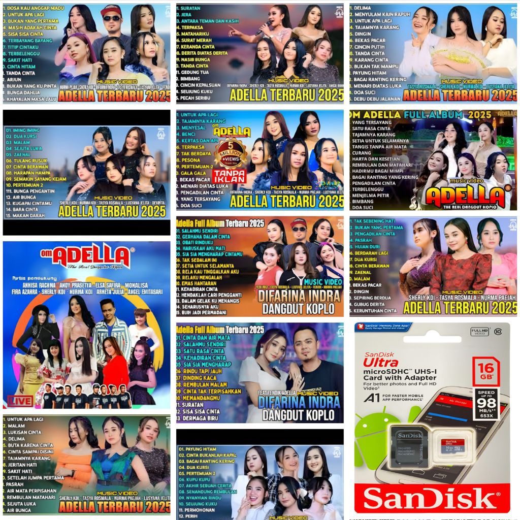 SD CARD FULL MUSIK DANGDUT KOPLO ADELLA FULL ALBUM - SD CARD FULL LAGU DANGDUT TERBARU - KARTU MEMOR