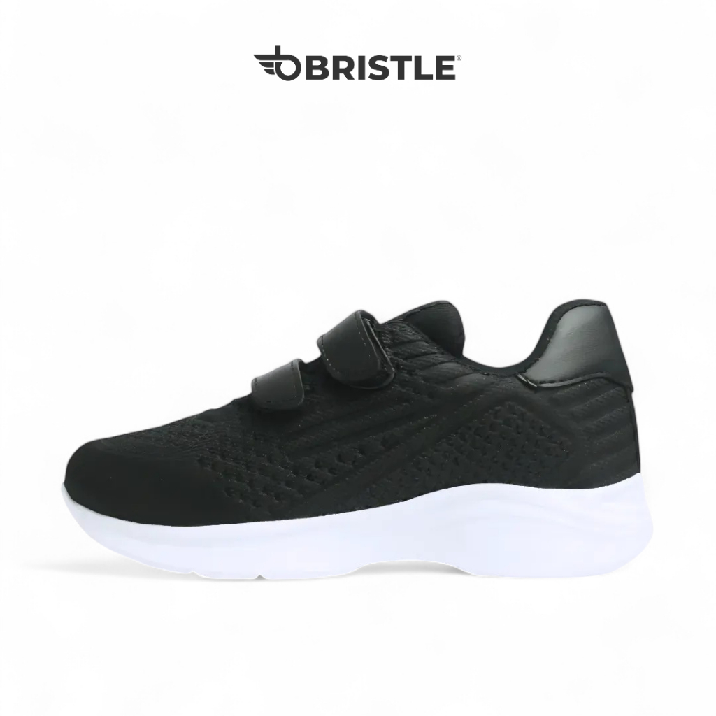 Sepatu Sekolah Anak [31-35] Rajut Hitam Putih Cewek Cowok