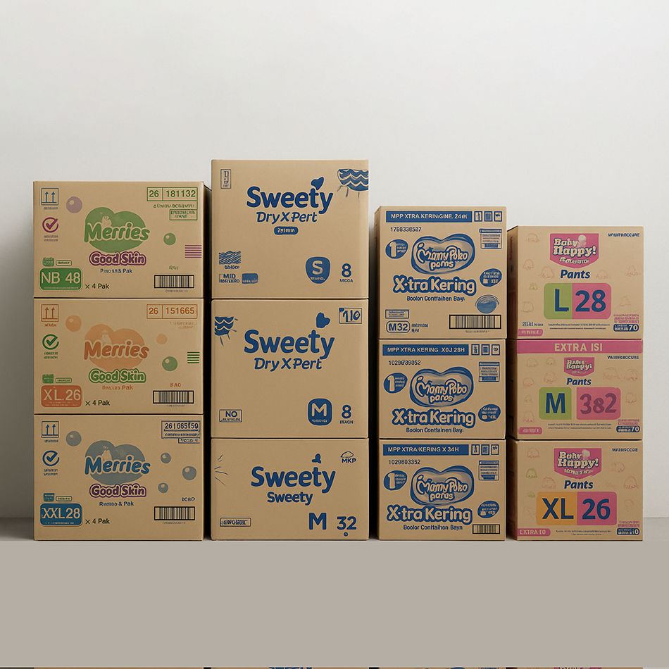 Grosir Kardus Bekas Popok Bayi Semua Ukuran Used Cardboard Box