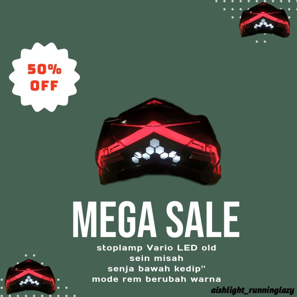 FULLSET stoplamp Vario led old 125/150 custom lazy || stoplamp Vario125/150 led old custom lazy || l