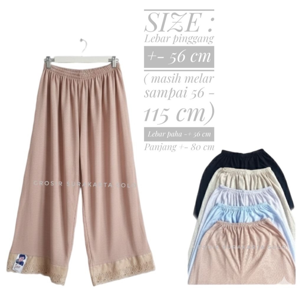 Daleman Celana Kulot Muslimah panjang /Androk panjang