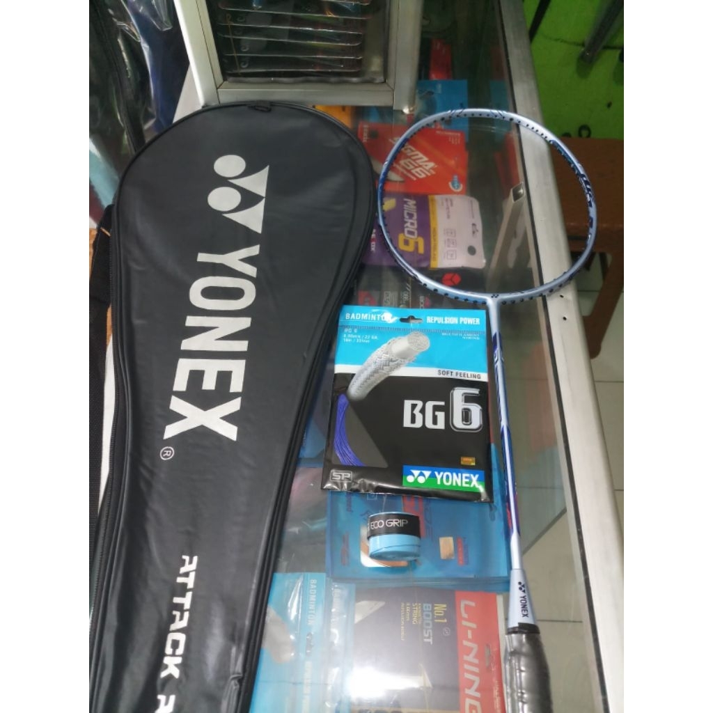 RAKET BADMINTON CARBON DUORA 10 komplit