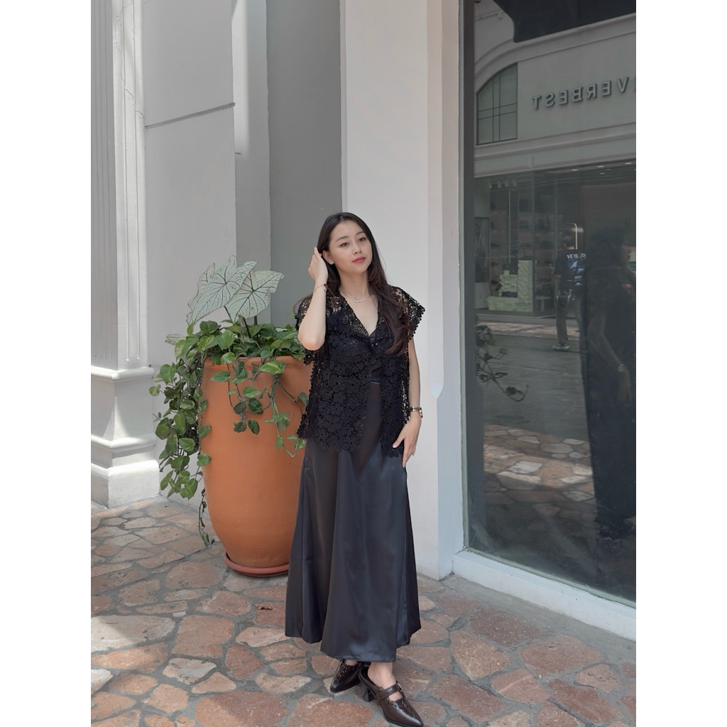 ALLUKA by ycw official outer wanita Rompi brokat kekinian hijab dan non hijab| atasan wanita | vest 