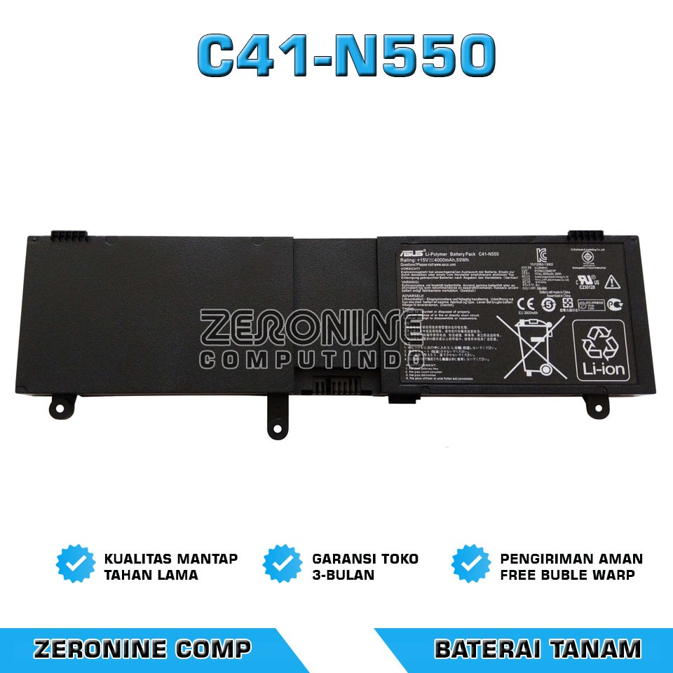 Baterai Battery ASUS ROG G550 G550J G550JX G550JK C41-N550